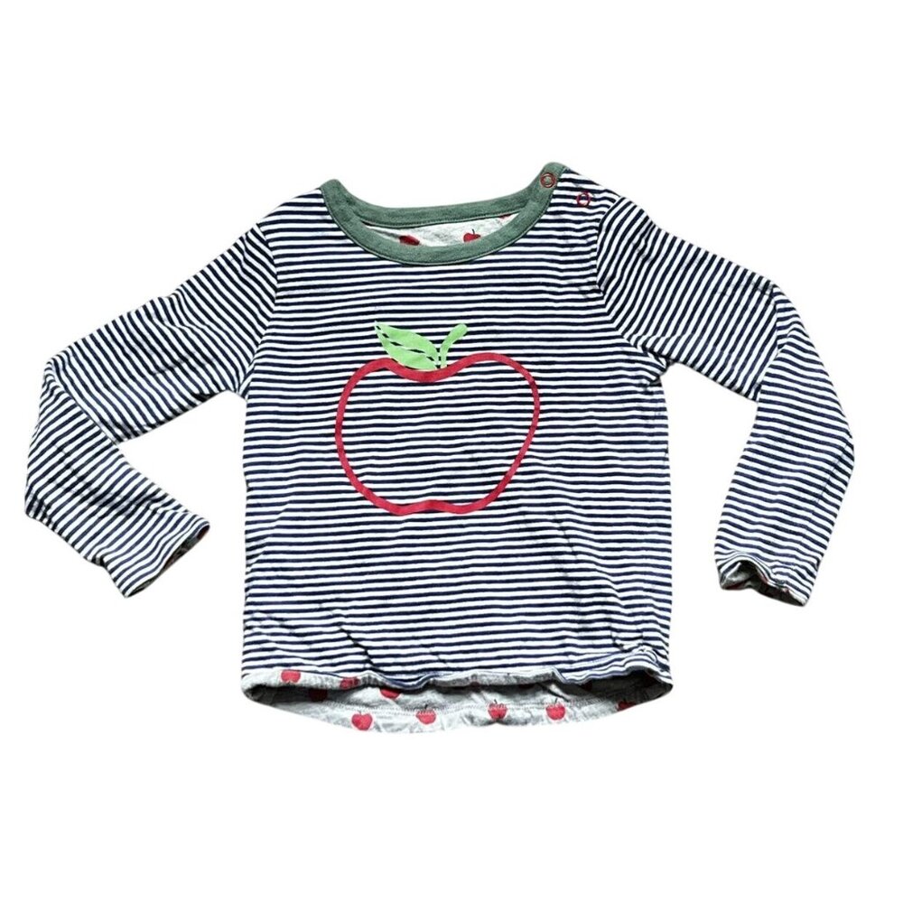 Baby Boden Reversible Apple Long Sleeve Tee